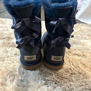 UGG Navy Blue Boots with Bows